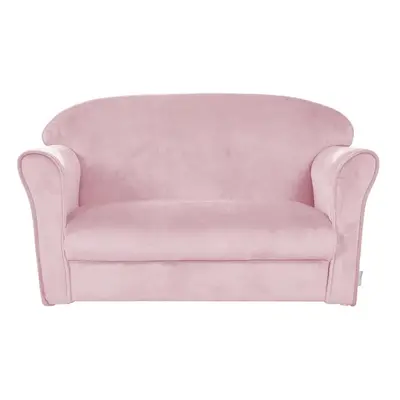 Světle růžová sametová dětská pohovka 78 cm Lil Sofa – Roba