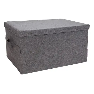 Šedý látkový úložný box s víkem 34x45x25 cm Soft Storage – Bigso Box of Sweden