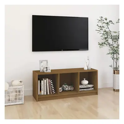 TV stolek medově hnědý 104 x 33 x 41 cm masivní borové dřevo