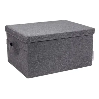 Šedý látkový úložný box s víkem 30x40x22 cm Soft Storage – Bigso