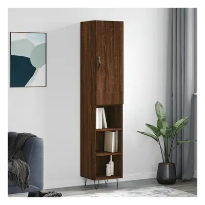 Skříň highboard hnědý dub 34,5 x 34 x 180 cm kompozitní dřevo