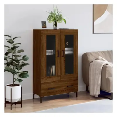 Skříň highboard hnědý dub 69,5 x 31 x 115 cm kompozitní dřevo