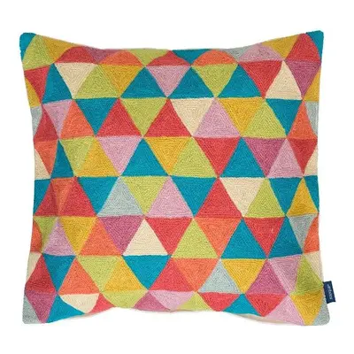 SCANquilt povlak ART WOOL triangles multi 45 x 45 cm