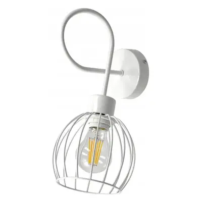 BERGE LED nástěnné svítidlo LOFT - 1xE27 - DRUCIAN WHITE sféra