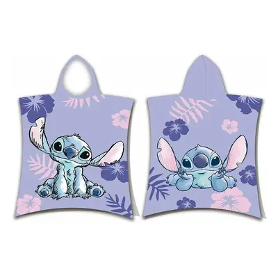 Jerry Fabrics plážová osuška pončo Lilo a Stitch 50x115 cm