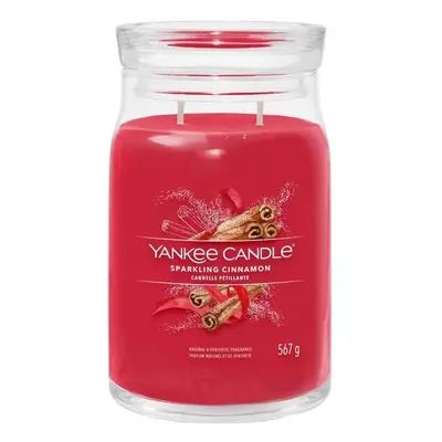 Yankee Candle vonná svíčka Signature ve skle velká Sparkling Cinnamon 567 g