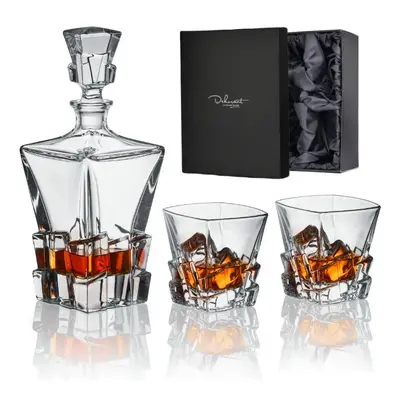 Bohemia Jihlava křišťálový whisky set Crack 1+2