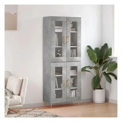 Skříň highboard betonově šedá 69,5x34x180 cm kompozitní dřevo