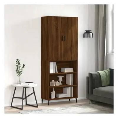 Skříň highboard hnědý dub 69,5 x 34 x 180 cm kompozitní dřevo