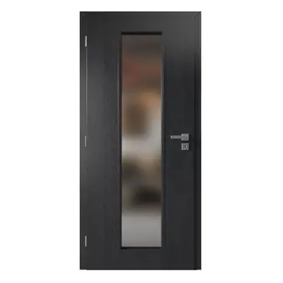 Solodoor Interiérové dveře Etta 7, 80 L, 850 × 1985 mm, fólie, levé, dub Boston, prosklené