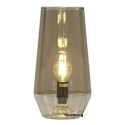 Stolní lampa LEO, koňakové sklo