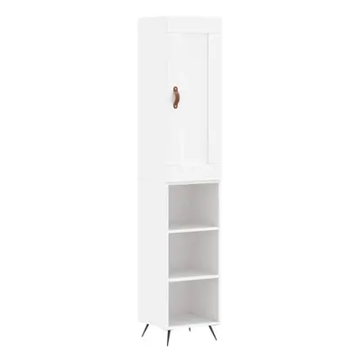 Skříň highboard bílá 34,5 x 34 x 180 cm kompozitní dřevo