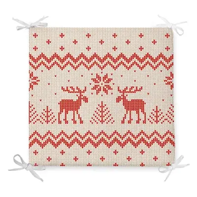 Vánoční podsedák s příměsí bavlny Minimalist Cushion Covers Merry Christmas, 42 x 42 cm