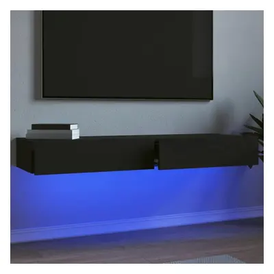 TV skříňky s LED osvětlením 2 ks černé 60 x 35 x 15,5 cm