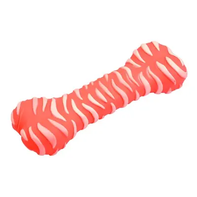 Gumová pískací hračka pro psy BONE 18 cm, růžová