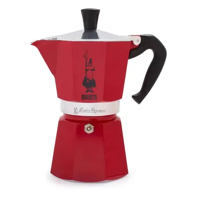 Bialetti Moka Express 6 šálků - červená moka konvice