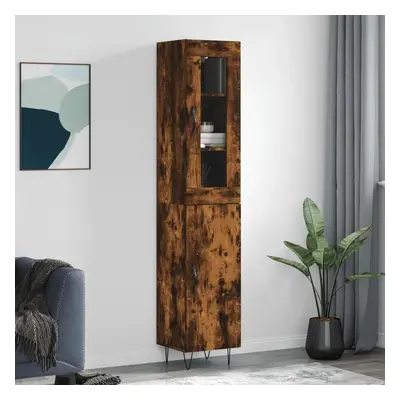 Skříň highboard kouřový dub 34,5 x 34 x 180 cm kompozitní dřevo