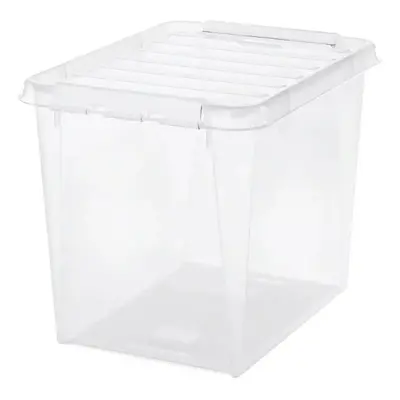 SmartStore Úložný box s bílými klipy Classic, 52 l