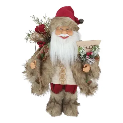 Dekorace Santa Claus Krémově-bordový 40cm