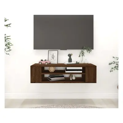 Závěsná TV skříňka hnědý dub 100x30x26,5 cm kompozitní dřevo