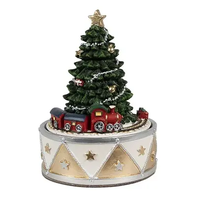 Natahovací hrací skříňka stromek s vláčkem Christmas Tree - Ø 11*15 cm