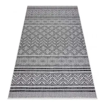 koberec SISAL SION cikcak, diamanty BOHO 22168 ploché tkaní černý / e velikost 200x290 cm | krás