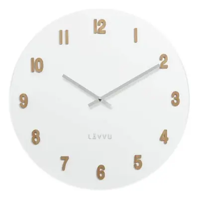 Velké bílé dřevěné hodiny LAVVU WHITE LCT4070