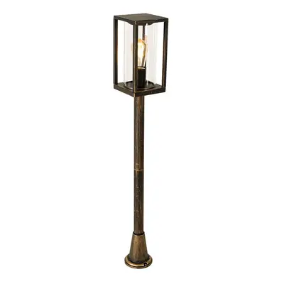 Vintage stojací venkovní lampa starožitná zlatá 100 cm IP44 - Charlois