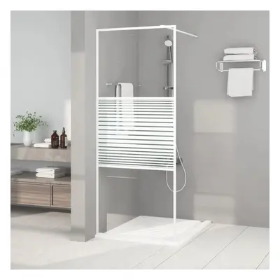 Sprchová zástěna walk-in bílá 80 x 195 cm čiré ESG sklo