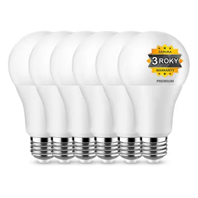 BERGE LED žárovka A60 - E27 - 10W - 800Lm - neutrální bílá - 5+1 zdarma