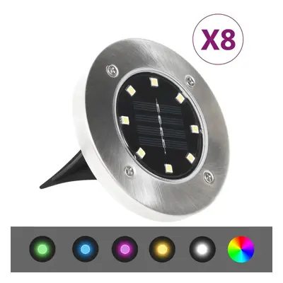 Solární světlo k zapíchnutí do země 8 ks LED RGB barva