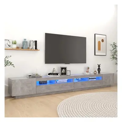 TV skříňka s LED osvětlením betonově šedá 300 x 35 x 40 cm