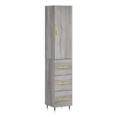 Skříň highboard šedá sonoma 34,5 x 34 x 180 cm kompozitní dřevo