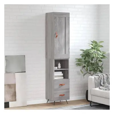 Skříň highboard šedá sonoma 34,5 x 34 x 180 cm kompozitní dřevo