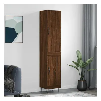 Skříň highboard hnědý dub 34,5 x 34 x 180 cm kompozitní dřevo