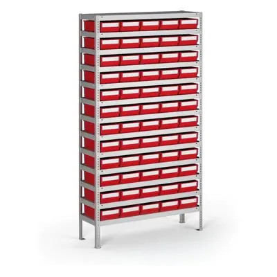 Regál s plastovými boxy ShelfBox, 2000 x 1000 x 300 mm, 60x box D