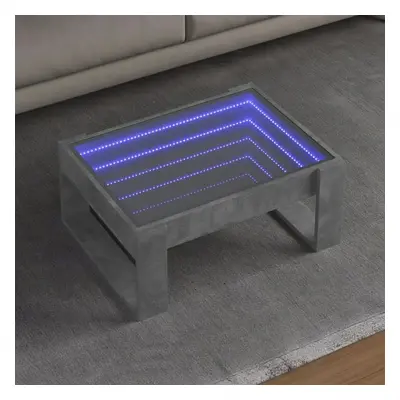 Konferenční stolek s Infinity LED betonově šedý 70 x 53 x 30 cm