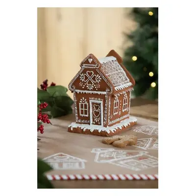 Vánoční perníková chaloupka s Led světýlky Gingerbread House - 15*12*17cm/ 3*AAA