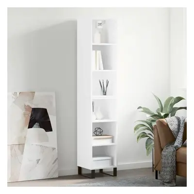 Skříň highboard bílá 34,5x32,5x180 cm kompozitní dřevo