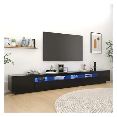 TV skříňka s LED osvětlením černá 300 x 35 x 40 cm