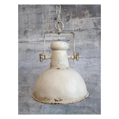 Béžové antik kovové závěsné světlo Vintage Lamp - Ø 32*40 cm