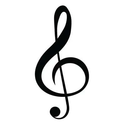 Černá nástěnná dekorace Wallity Treble Clef