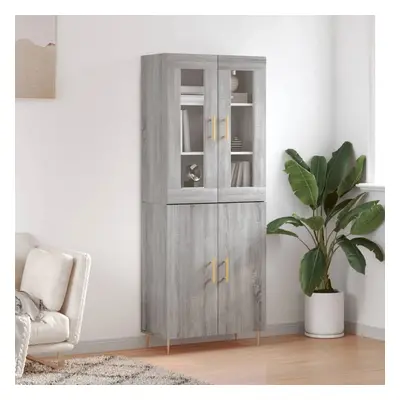 Skříň highboard šedá sonoma 69,5 x 34 x 180 cm kompozitní dřevo