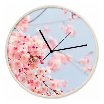 Nástěnné hodiny Sakura s tichým chodem a průměrem 32cm