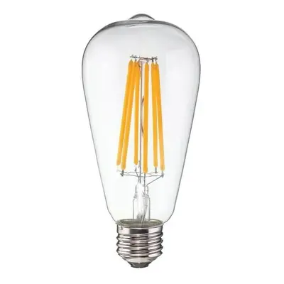 BERGE LED žárovka E27 filament ST64 8W teplá bílá