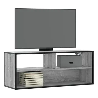 TV skříňka šedá sonoma 100x31x39,5 cm kompozitní dřevo a kov