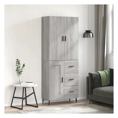 Skříň highboard šedá sonoma 69,5 x 34 x 180 cm kompozitní dřevo