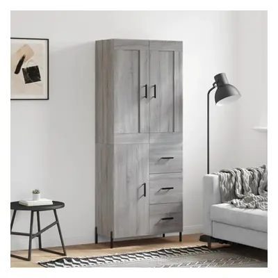 Skříň highboard šedá sonoma 69,5 x 34 x 180 cm kompozitní dřevo