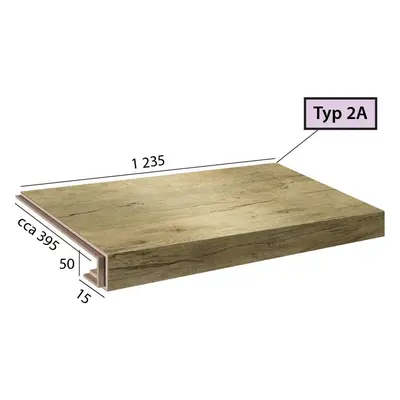 Vinylové schody Ecoline Step 2A - 9504 Buk rustikal