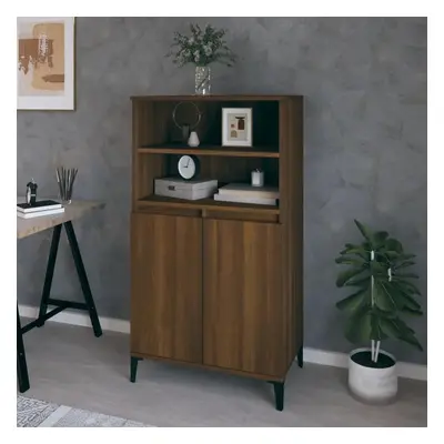 Skříň highboard hnědý dub 60 x 36 x 110 cm kompozitní dřevo